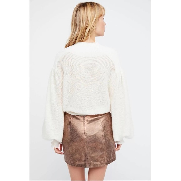 free people // modern femme vegan metallic mini skirt - Picture 4 of 12